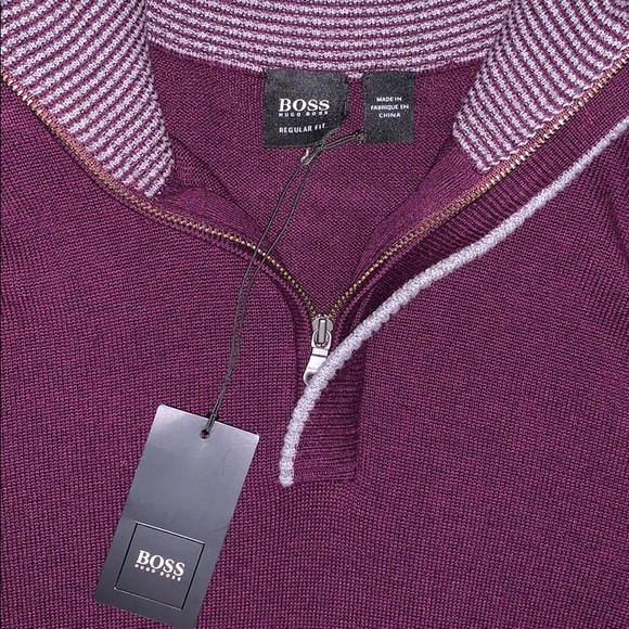 NWT Hugo Boss Half Zip Sweater, Small - Picture 2 of 10